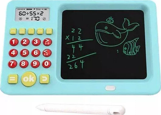 Ηλεκτρονικό Σημειωματάριο Tablet Rysunkowy Tablica Lcd 5 2'' Kolorowa Deska Kreślarska + Kalkulator Niebieski