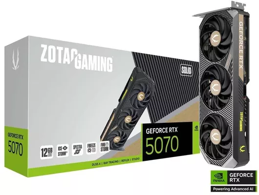 Κάρτα Γραφικών Zotac GeForce RTX 5070 12GB GDDR7 SOLID