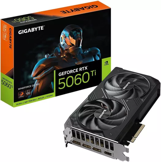 Κάρτα Γραφικών Gigabyte GeForce RTX 5060 Ti 16GB GDDR7 Windforce OC