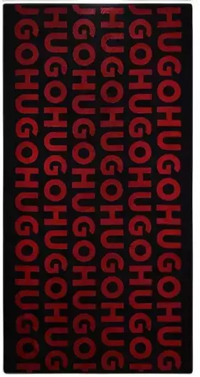 Πετσέτα Θαλάσσης Hugo Boss Βαμβακερή Μαύρο 160x80cm