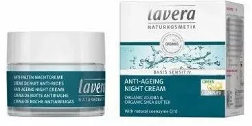 Κρέμα Προσώπου Lavera Q10 Νυκτός Basis με Αντιγηραντική Δράση 30+ 50ml