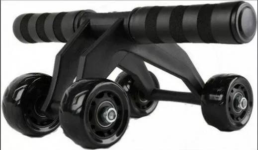 Ρόδα Εκγύμνασης Κοιλιακών Abdominal Wheel 13240024 με 4 Τροχούς Μαύρο