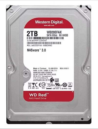 HDD Σκληρός Δίσκος WD Red NAS WD20EFRX 2TB 3.5 " 256MB Cache 5400RPM 6Gb/S