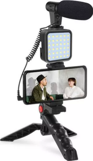 Vlogging Video Kit 01LM LED με Τηλεχειριστήριο Μαύρο
