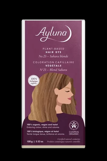 Βαφή Μαλλιών Ayluna 100% Βιολογική Sahara Blonde Nr25