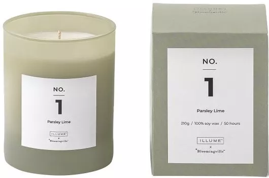 Αρωματικό Κερί Bloomingville No 1 σε Βάζο 8x10cm 50 'Ωρες Καύσης 210gr Γκρι