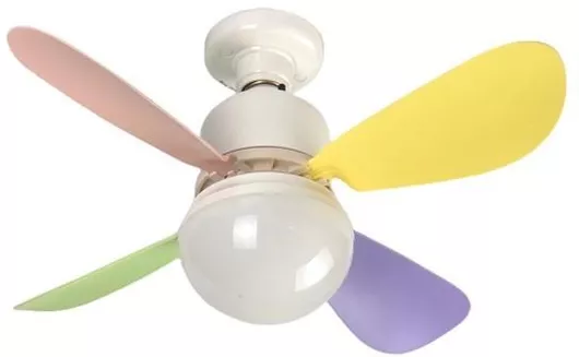 Ανεμιστήρας Οροφής Eurolamp 22W 42cm με Φως & Τηλεχειριστήριο Πολύχρωμο