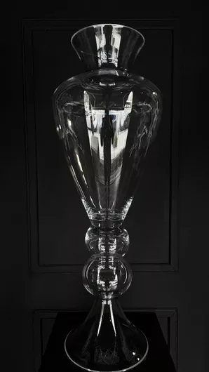 Διακοσμητικό Ψηλό Γυάλινο Βάζο Δαπέδου 100*36cm