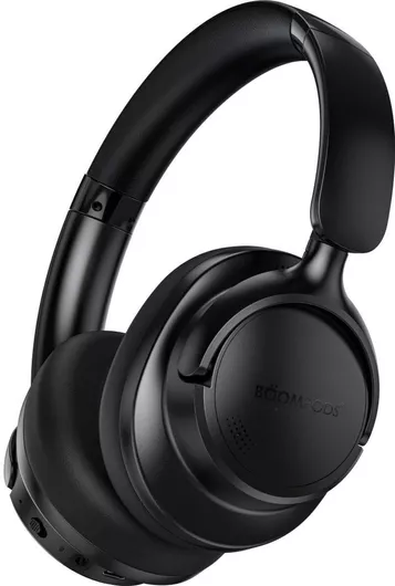 Boompods Headpods ANC+ Ασύρματα/Ενσύρματα On Ear Ακουστικά με 55 ώρες Λειτουργίας Μαύρο