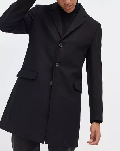 Hugo Boss Ανδρικό Παλτό Μαύρο