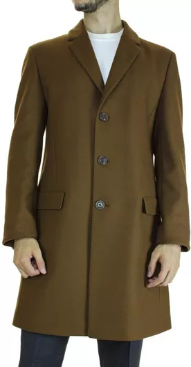Hugo Boss Καφέ Ανδρικό Παλτό