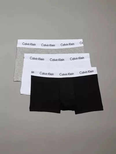 Calvin Klein Ανδρικό Μποξεράκι - Λευκό, Γκρι, Μαύρο & Πολύχρωμο με Σχέδια