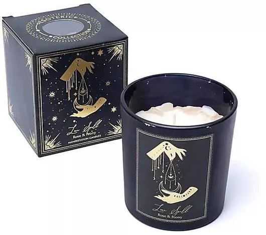 Κερί Πολύτιμους Λίθους Ροζ Χαλαζία Manifestation Candle Love Spell 120g Ροζ