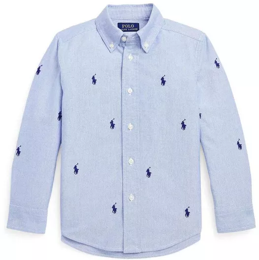 Ralph Lauren Παιδικό Μακρυμάνικο Πουκάμισο BSR Μπλε