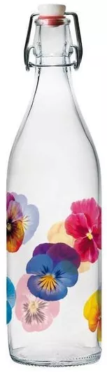 Μπουκάλι Νερού Cerve Γυάλινο με Κλιπ Πολύχρωμο 1000ml