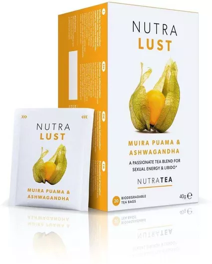 Αφέψημα Nutra Tea Lust Muira Puama & Ashwagandha Ερωτική Διάθεση Θεραπευτικό Γυναίκες & Άνδρες 40gr 20 Φακελίσκοι