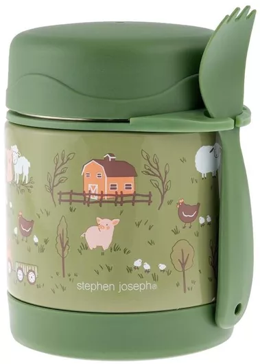 Θερμός Φαγητού Παιδικό Φαρμ με Πιρούνι Stephen Joseph Sj130468