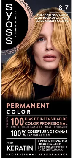 Μόνιμη Βαφή Μαλλιών Syoss Ν8-7 Ξανθο Ανοιχτο Χαλκινο