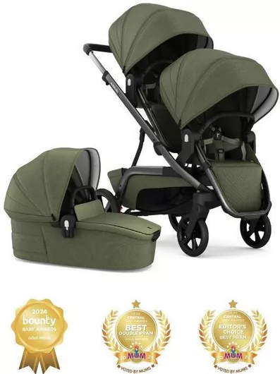 Καρότσι Μωρού Redsbaby Nuvo Ρυθμιζόμενο για Δίδυμα Kατάλληλο για Nεογέννητο Ivy