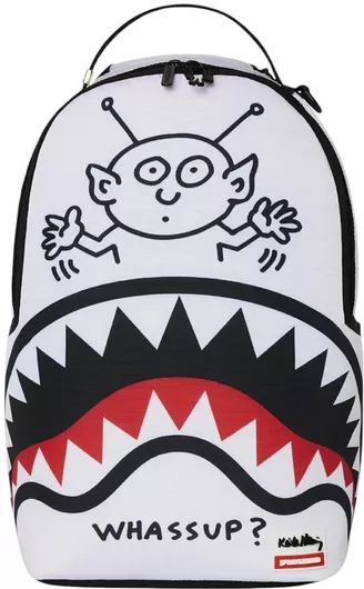 Sprayground Λευκό Σχολική Τσάντα Χειρός Δημοτικού με Θήκη για Παγούρι