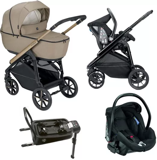 Καρότσι Μωρού Cam Modus Duo Ρυθμιζόμενο 3 σε 1 Kατάλληλο για Nεογέννητο Col.602 Beige 13.4kg