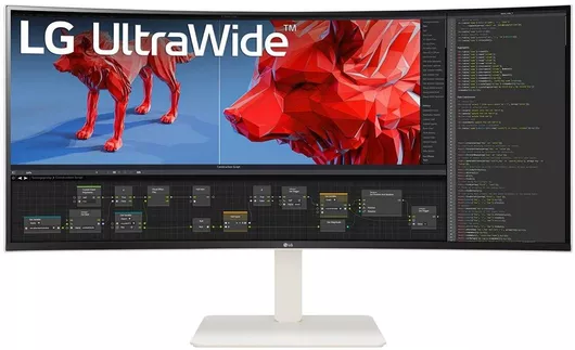LG 38BR85QC-W Ultrawide IPS Curved Monitor 38" QHD 3840x1600 με Χρόνο Απόκρισης 1ms GTG