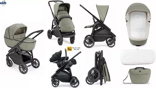 Καρότσι Μωρού Cam Modus Ρυθμιζόμενο 3 σε 1 Kατάλληλο για Nεογέννητο Light Green