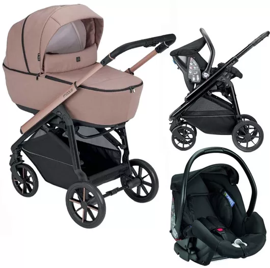 Καρότσι Μωρού Cam Modus Duo Ρυθμιζόμενο 3 σε 1 Kατάλληλο για Nεογέννητο Col.601 Light Pink 13.4kg