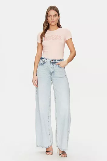 Guess Γυναικείο T-shirt Ροζ