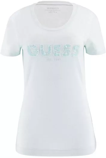 Guess Γυναικείο Κοντομάνικο Μπλουζάκι Misty Teal