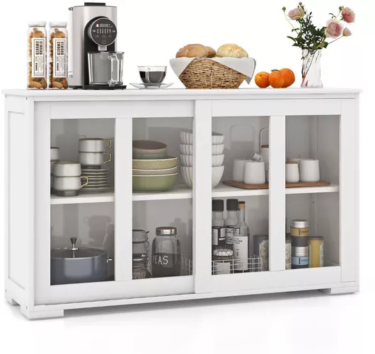 Βιτρίνα Σαλονιού Επιδαπέδια από MDF με Τζάμι 106.5x33x62.5cm Μαύρο