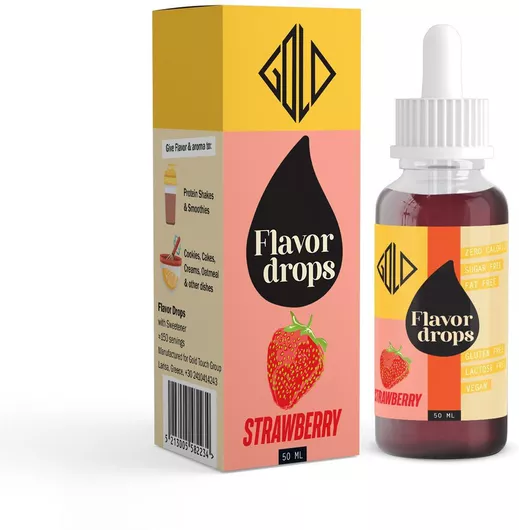 Έλαιο Τροφίμων GoldTouch Nutrition Flavor Drops με Άρωμα Strawberry 50ml