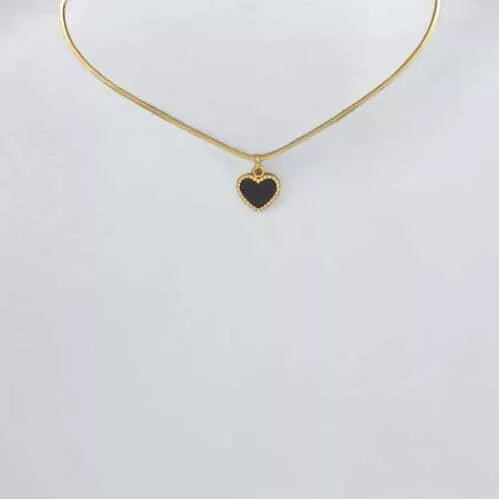 Κολιέ Bizou-Shop με σχέδιο ΚαρδιάΕπιχρυσωμένο Ατσάλι