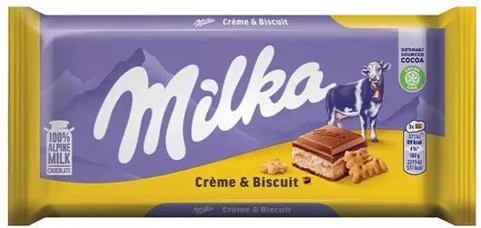Σοκολάτα Milka Γάλακτος Cream & Biscuit 100gr