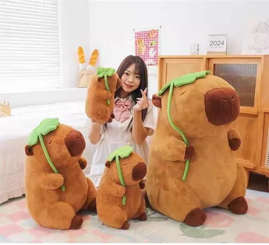 Λούτρινο Αρκουδάκι Lotus Leaf Capybara 30cm Κ.8460-1