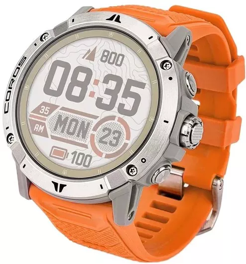 Coros Vertix 2 Titanium 50mm Αδιάβροχο Smartwatch με Παλμογράφο Lava