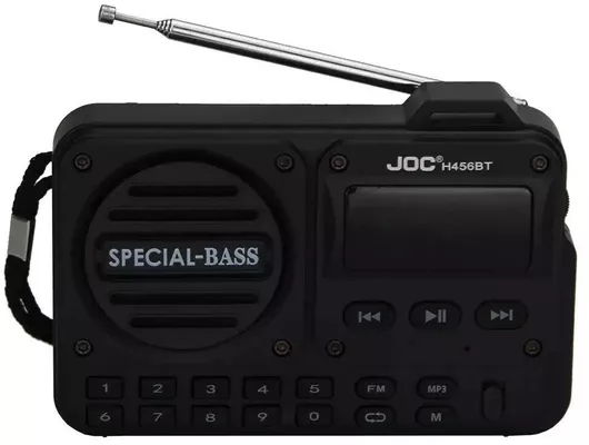Ραδιόφωνο Joc H456BT Επιτραπέζιο Επαναφορτιζόμενο με Bluetooth & USB Μαύρο