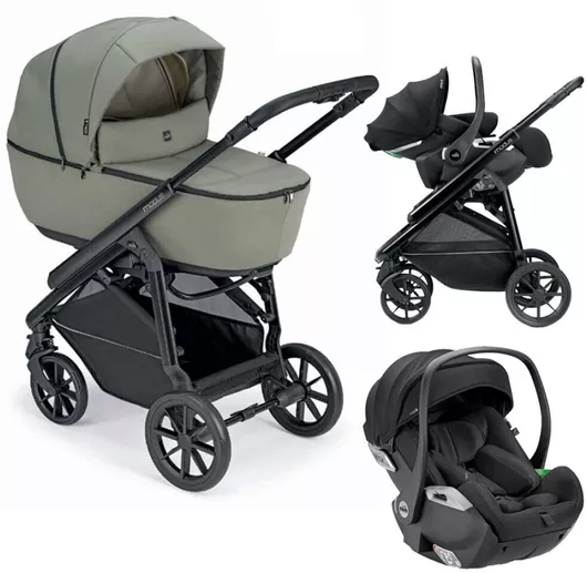 Καρότσι Μωρού Cam Modus Duo Ρυθμιζόμενο 3 σε 1 Kατάλληλο για Nεογέννητο Col.600 Light Green 13.4kg