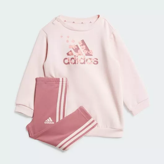 adidas Παιδικό Χειμερινό Σετ 2 τεμαχίων με Κολάν Ροζ Essentials Allover Print