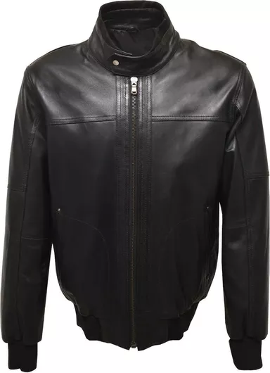 Δερμάτινο Μπουφάν Χειμερινό 100% Δέρμα Μαύρο