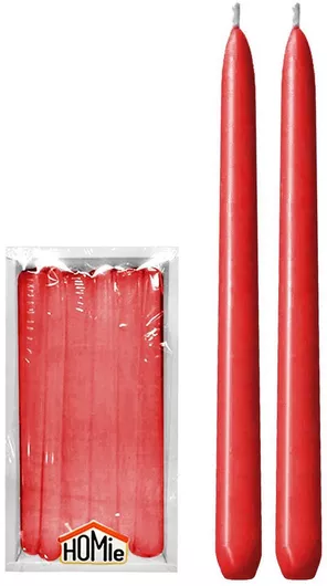 HOMie Διακοσμητικό Κερί Κηροπηγίου 20cm 12τμχ. Κόκκινο
