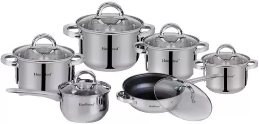 Σετ Κατσαρόλες Hausroland από Ανοξείδωτο Ατσάλι 6τμχ.