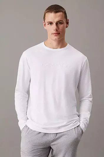 Calvin Klein Λευκό Μακρυμάνικη Μπλούζα