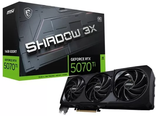 Κάρτα Γραφικών MSI GeForce RTX 5070 Ti 16GB GDDR7 Shadow 3X OC