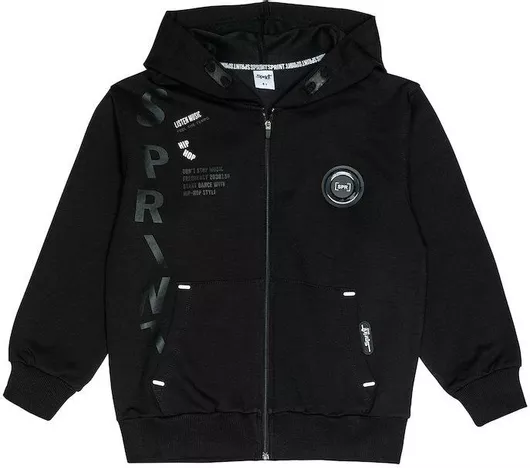 Sprint Παιδικό Casual Μπουφάν Μαύρο