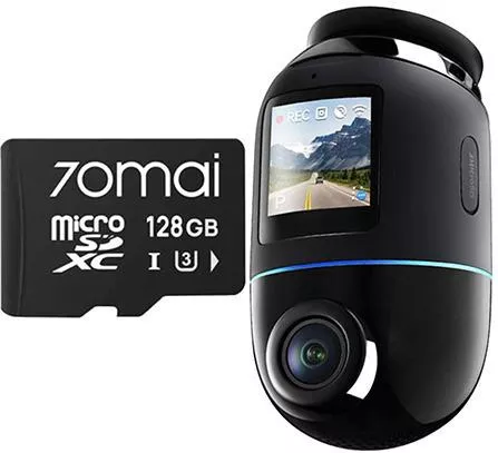 Κάμερα DVR Αυτοκινήτου 70Mai Omni X800 4K & 128GB Memory Card 4K για Παρμπρίζ
