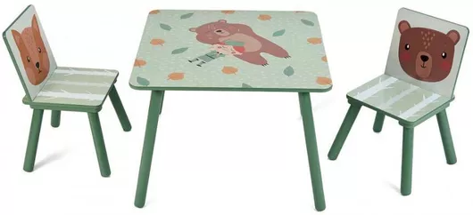 Σετ Παιδικό Τραπέζι με Καρέκλες Πράσινο