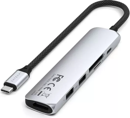 Docking Station Laptop Satechi ST-P6SS USB-A  /  USB-C με HDMI 4K PD Ασημί