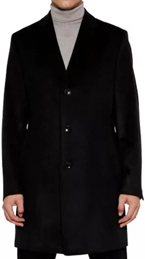 Hugo Boss Ανδρικό Παλτό Μαύρο