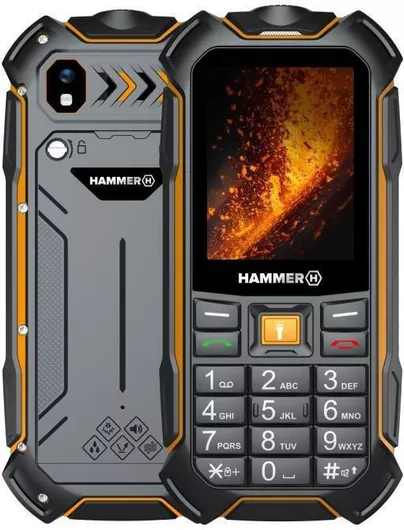 Κινητό Απλής Χρήσης Hammer Boost 2 LTE Dual SIM Ανθεκτικό με Κουμπιά Μαύρο